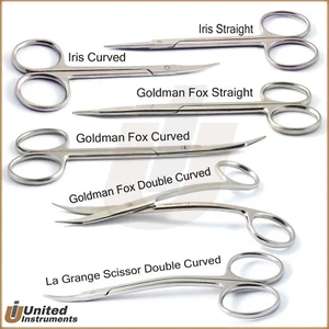 MICROSURGERY OPHTHALMIC SCISSORS SURGICAL TISSUE SUTURES VETERINARY SUPPLIES - Picture 1 of 7