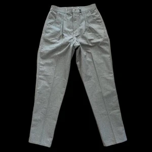 Vintage 80s Pleated Front All Over Print ROCKIES high Waisted Tapered Trouserss - Picture 1 of 6