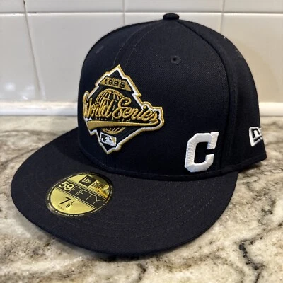 NOVO COM ETIQUETAS CLEVELAND INDIANS MLB NEW ERA 59FIFTY 1995 WORLD SERIES BONÉ CHAPÉU AJUSTADO 7 1/8 - Imagem 1 de 4