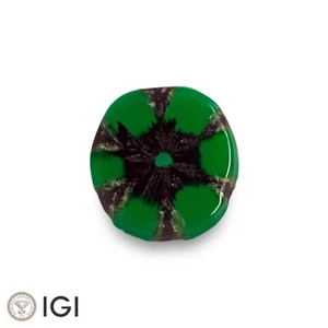 IGI Certified MUZO COLOMBIA Trapiche Emerald 1.39 Ct. Natural OVAL Royal Green - Picture 1 of 5