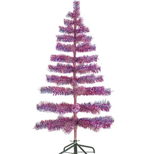 4th of July Tinsel Trees Firework Tinsel Feather Tree Red, White, & Blue 5FT - Picture 1 of 3