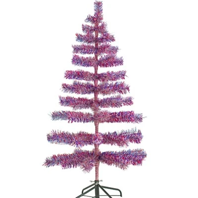 4th of July Tinsel Trees Firework Tinsel Feather Tree Red, White, & Blue 5FT - Image 1 of 3