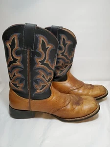 Justin Youth 4.5D 7010Y Botas de Vaquero Caoba Usadas Silla de Cuero Doble Puntada - Imagen 1 de 12