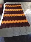 Afghan Brown, Orange, And Yellow ?Vintage Approximately 65? X 40??
