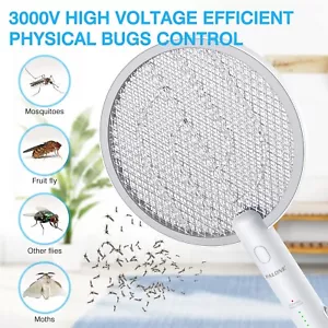 Bug Zapper USB Fly Killer Rechargeable Fly Zapper Racket for Indoor and Outdoor - Picture 1 of 9