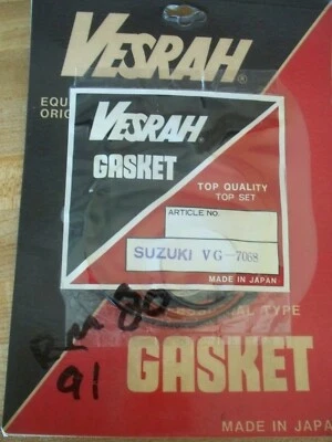 Vesrah, VG-3068/7068, Kit de Junta Top End, 1991 Suzuki RM80M, Novo Em Pkg, Novo Na Caixa - Imagem 1 de 2