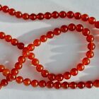 Cornelian Beads for jewellery making. 8mm Round approx 39cm a loose strand.