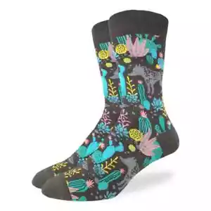 Southwestern Wolf Men's Crew Socks Size 10-13 Blue Good Luck Socks Fashion New - Picture 1 of 1