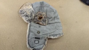 Barts Trapper Hat One Size Ushanka Faux Fur Winter Cap Wool Blend Pilot Gray - Picture 1 of 7