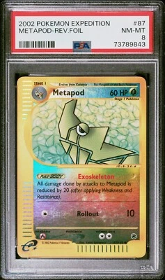 Pokémon TCG Metapod Expedition 87/165 Reverse Rare Holo 8 NM-MT 2002 - Image 1 of 2