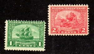 SELLOS DE EE. UU. #548-549 --- 1c-2c PEREGRINO TERCER CENTENARIO -- 1920 -- COMO NUEVOS - Imagen 1 de 2