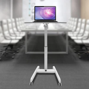 Mobile Portable Computer Workstation Standing Desk Standing Desk Lectern 15kg - Picture 1 of 22