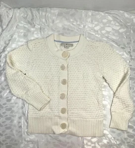 Tommy Hilfiger Niñas Lg Cárdigan Suéter Palomitas Tejido Color Crema Botones a Presión - Imagen 1 de 6