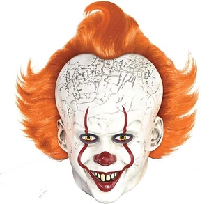 Pennywise Clown Mask Stephen IT Halloween Cosplay Full Mask Costume USA - Picture 1 of 10