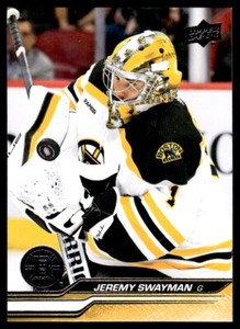 2023-24 Upper Deck Series 1 Base #15 Jeremy Swayman Boston Bruins