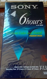3 Pack SONY T-120 VHS Tapes Brand NEW SEALED Blank Recordable VCR Cassettes - Picture 1 of 4