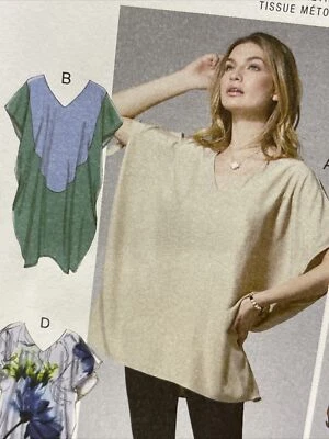 UNCUT McCall’s M7596 Sz XS S M 4 6 8 10 12 14 Tunic & Dresses Very Loose Muumuu - Image 1 of 4