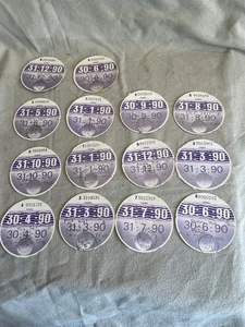 1990 RARE JOB LOT X 14 Road tax disc' S  genuine orig FORD AUSTIN MORRIS F/ROVER - Picture 1 of 5