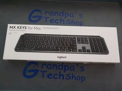 New Logitech MX Keys Mac Full-Size Bluetooth Wireless Keyboard (Black) - Image 1 of 4