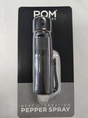 BRANDED POM Pepper Spray Pocket Clip - Flip Top Safety - Maximum Strength OC Spray Self