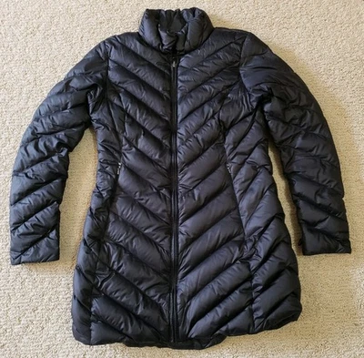 Chaqueta acolchada abrigo largo negra parka Patagonia para mujer mediana plumón With It Foto 1 de 4