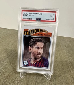 2019 Topps UCL Living Set /3512 Lionel Messi #1 PSA 9 MINT - Picture 1 of 2