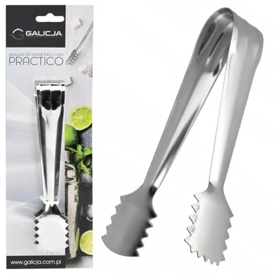 NUOVA pinza in acciaio inox cubetti di ghiaccio zucchero 16 cm argento access... - Immagine 1 di 2