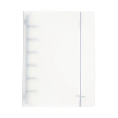 A7 Binder Cover, 1 Pcs PP 6 Ring Round Ring Binder Cover with White Fixing Belt - Image 1 of 4