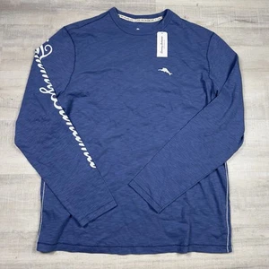 NWT Tommy Bahama Mens Long Sleeve Shirt Blue Small Island Beach Casual USA - Picture 1 of 8