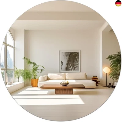 TSKDKIT 30cm Wandspiegel Rund Selbstklebender Glasspiegel HD Dekorative - Bild 1 von 4