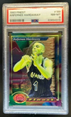 1993-94 Finest Anfernee Hardaway Rookie RC #189 Magic PSA 8 - Image 1 of 2