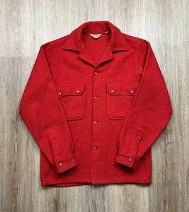 Vintage Boy Scouts Wool Jacket Red BSA Official Shirt Jacket Wool USA Made 20 - Picture 1 of 8