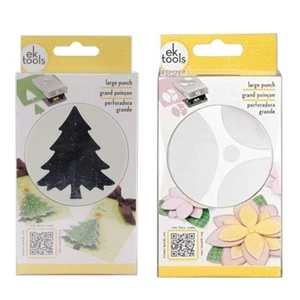 EK Success-EK Tools Large Punch 2 Pack Petals And Christmas Tree - Picture 1 of 4