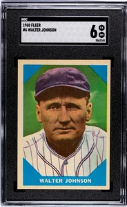 1960 Fleer Baseball Greats - Walter Johnson #6 - Legend SGC 6 undergraded - Picture 1 of 3