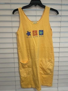 FRISCHE PRODUKTE KLEIN orange/gelb DRAPIERT Baumwolle Tank Kleid TASCHEN Schwimmen Abdeckung - Bild 1 von 17
