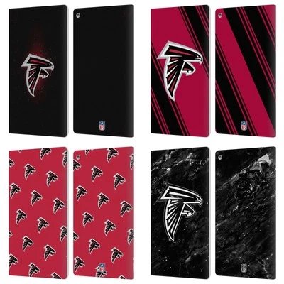 FUNDA DE LIBRO DE CUERO OFICIAL DE LA NFL ATLANTA FALCONS ILUSTRACIONES PARA AMAZON FIRE Foto 1 de 4