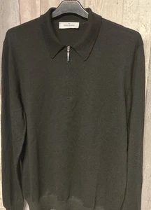 Gran Sasso Lightweight Wool Quarter Zip Jumper Medium New without Tags RRP £165 - Picture 1 of 7