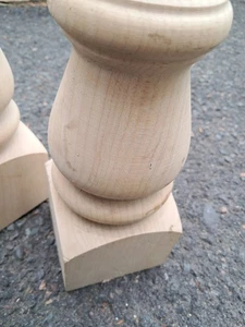 corbel wood plinth turned post top - Picture 1 of 5