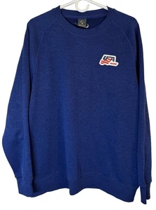 Nike EE. UU. Hockey Azul Sudadera Polar Hombres LG Olympic 🇺🇸 Dri-Fit Azul Vibrante - Imagen 1 de 14