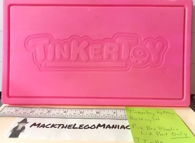 Juego de construcción Tinkertoy rosa caja de plástico rosa tapa pieza solo Tinker Toy de Knex Foto 1 de 4