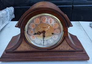 Franz Hermle Mahogany Mantel Clock Mod 340-020A - Picture 1 of 11