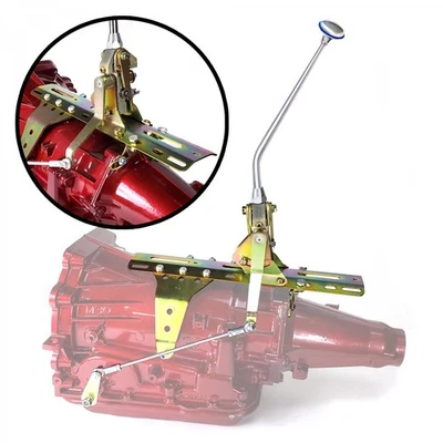Deluxe Side Shift Transmission Shifter Kit w/ 16 Chrome Arm for GM TH200 - Image 1 of 4