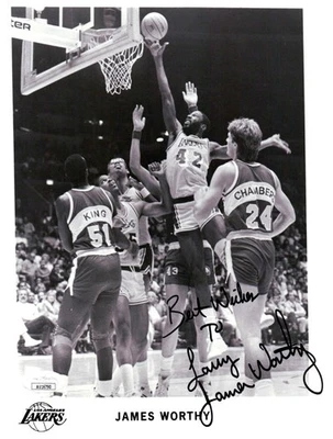 James Worthy Signed Autographed 8X10 Photo Lakers B/W "To Larry" JSA AU16790 - Image 1 of 2
