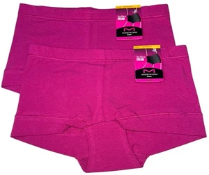 MAIDENFORM Women’s 2-Pair DREAM Boyshort Underwear Panties Cotton Blend Pink S 5 - Picture 1 of 3