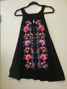 INC International Concepts Tank Black with Colorful Embroidery 3X NWT - Picture 1 of 8