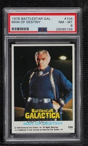 1978 Topps Battlestar Galactica Lorne Greene Man of Destiny #104 PSA 8 07qw - Picture 1 of 3