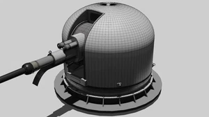 3D printing 1/100/200/350 Italian OTO Melara 76 mm gun Unpainted/1pc - Picture 1 of 1