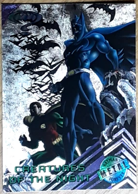 1995 Batman Metal Forever Card 81 CREATURES OF THE NIGHT. - Image 1 of 3