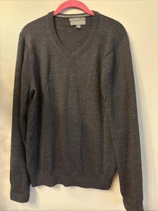 Merona Men Sweater 200% Merino Wool Size M Dark Gray - Picture 1 of 2
