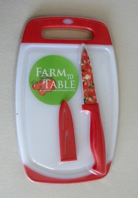 FARM TO TABLE KNIFE AND CUTTING BOARD SET BRAND NEW - Image 1 of 4